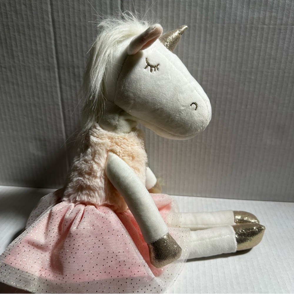 COCO Village Unicorn Plush Ballerina Stuffed Animal Tutu Pink 16” Girls Toy - Picture 4 of 6